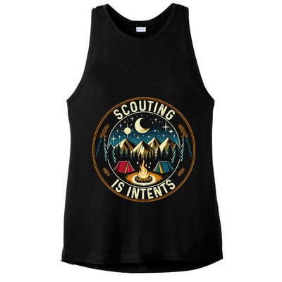 Scouting Is Intents Scout Camper Camping Ladies PosiCharge Tri-Blend Wicking Tank