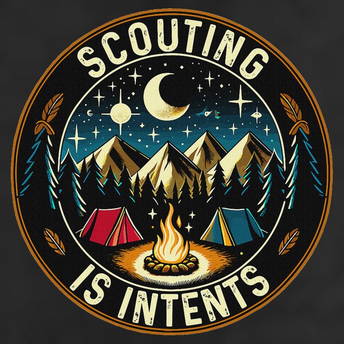 Scouting Is Intents Scout Camper Camping Garment-Dyed Fleece Hoodie