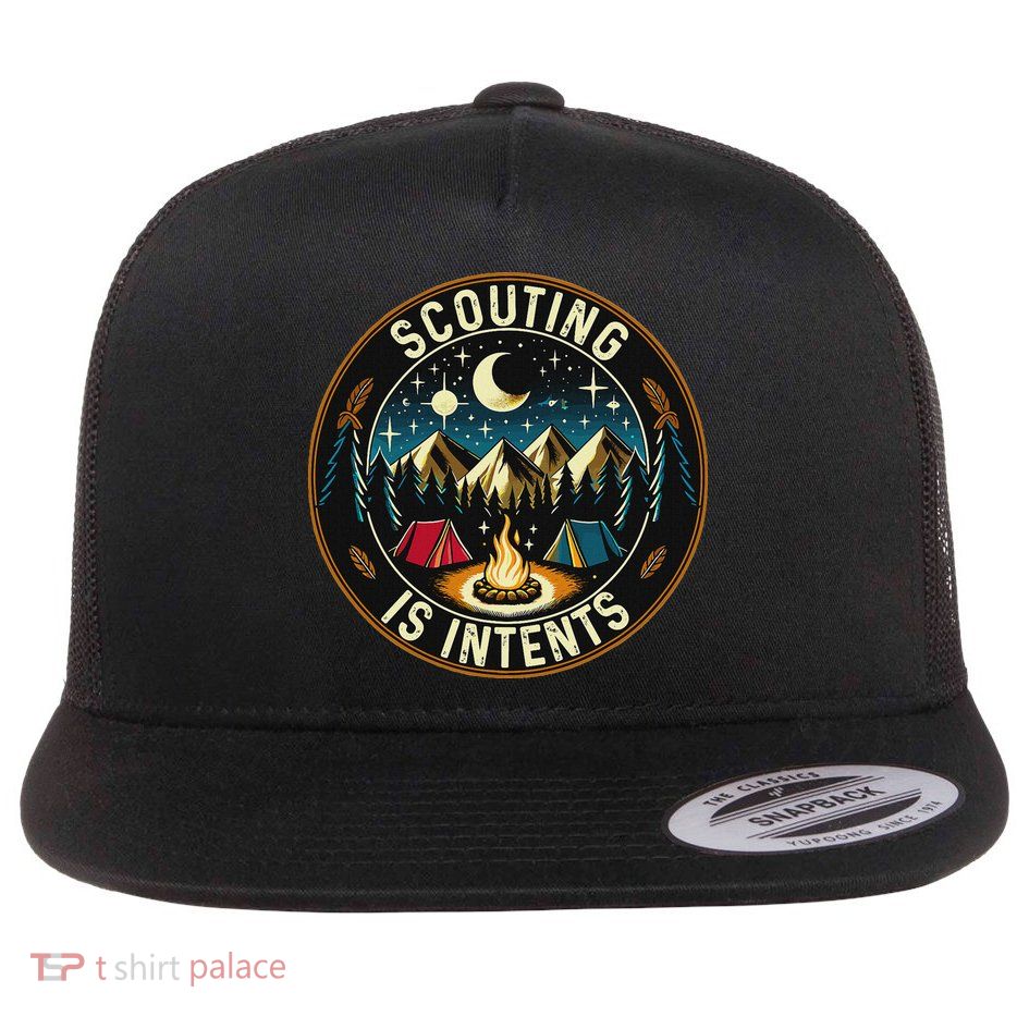 Scouting Is Intents Scout Camper Camping Flatbill Hat