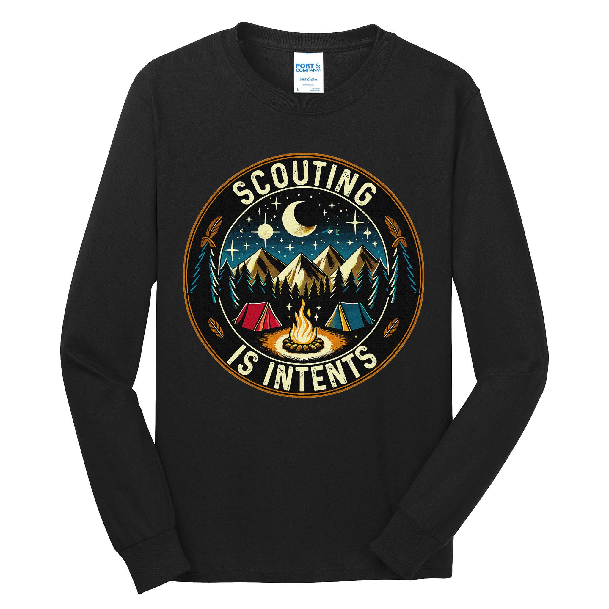 Scouting Is Intents Scout Camper Camping Tall Long Sleeve T-Shirt