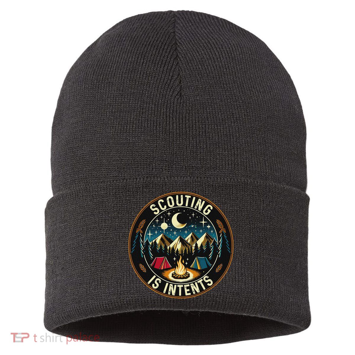 Scouting Is Intents Scout Camper Camping Sustainable Knit Beanie
