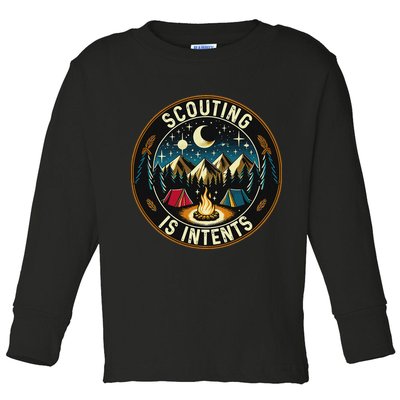 Scouting Is Intents Scout Camper Camping Toddler Long Sleeve Shirt