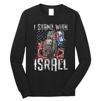 Support Israel I Stand With Israel Israeli Flag Long Sleeve Shirt