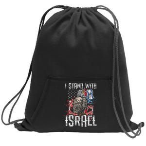 Support Israel I Stand With Israel Israeli Flag Sweatshirt Cinch Pack Bag