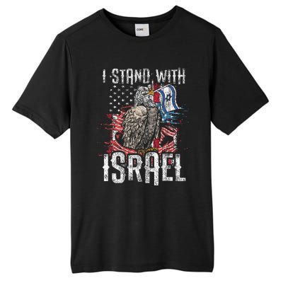 Support Israel I Stand With Israel Israeli Flag Tall Fusion ChromaSoft Performance T-Shirt