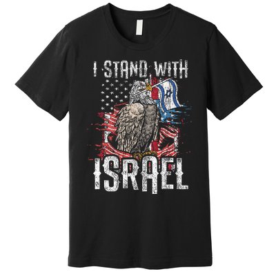 Support Israel I Stand With Israel Israeli Flag Premium T-Shirt