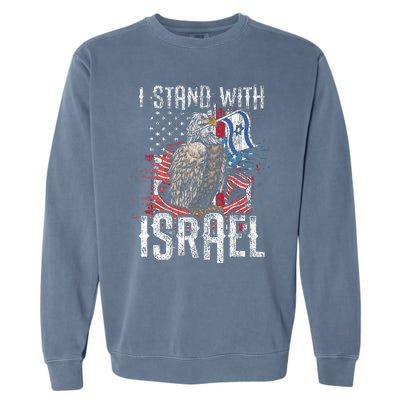 Support Israel I Stand With Israel Israeli Flag Garment-Dyed Sweatshirt