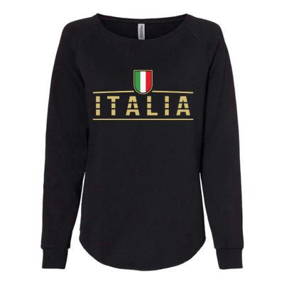 Soccer Italia Italian Flag Italy Womens California Wash Sweatshirt