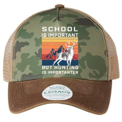 School Is Important But Hunting Is Importanter Legacy Tie Dye Trucker Hat