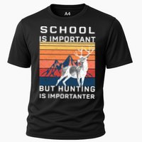 School Is Important But Hunting Is Importanter Cooling Performance Crew T-Shirt