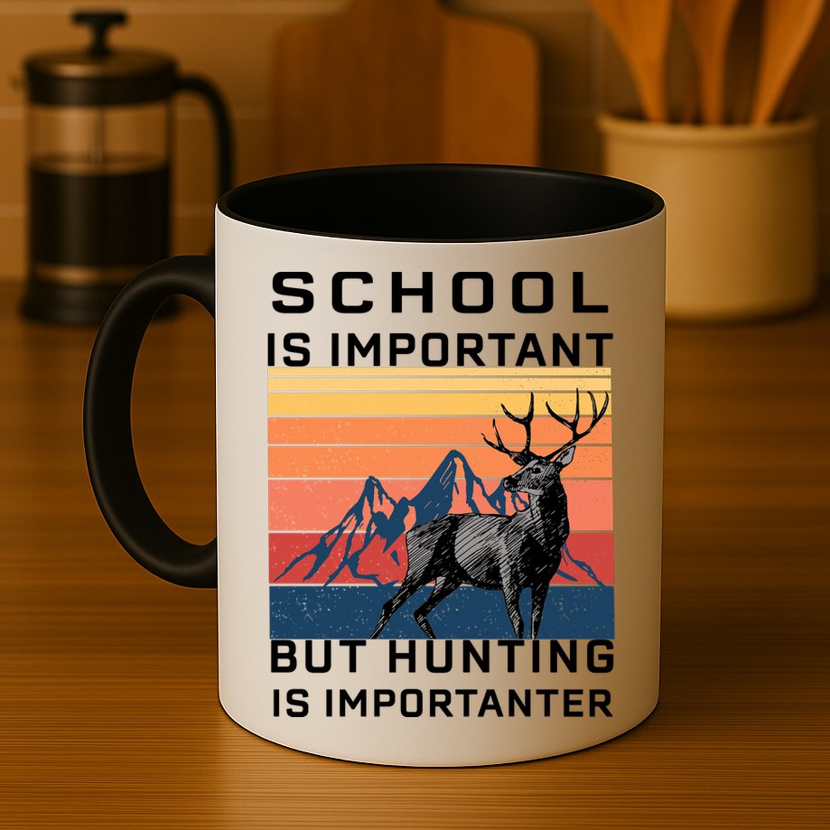 School Is Important But Hunting Is Importanter Mug