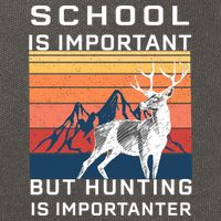 School Is Important But Hunting Is Importanter Cotton Canvas Backpack