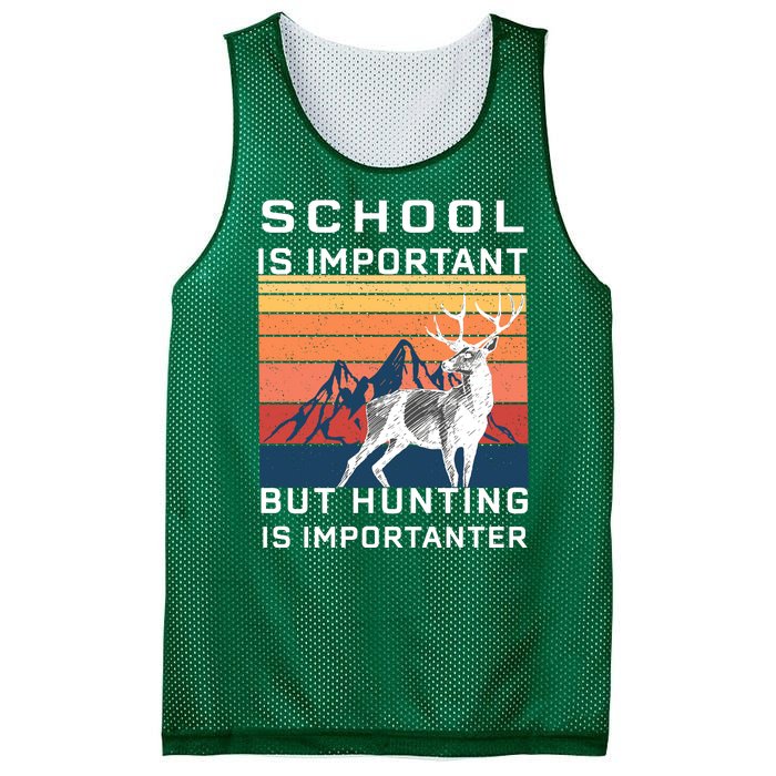 School Is Important But Hunting Is Importanter Mesh Reversible Basketball Jersey Tank