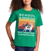 School Is Important But Hunting Is Importanter Kids T-Shirt