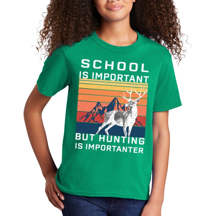 School Is Important But Hunting Is Importanter Kids T-Shirt