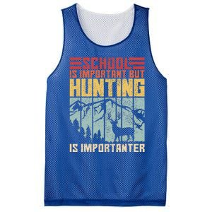 School Is Important But Hunting Is Importanter Deer Hunting  Mesh Reversible Basketball Jersey Tank