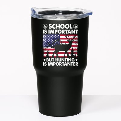School Is Important But Hunting Is Importanter Funny Hunting Tumbler
