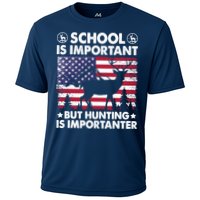 School Is Important But Hunting Is Importanter Funny Hunting Performance Shirt