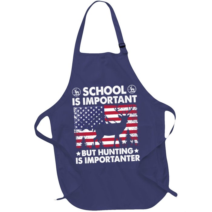School Is Important But Hunting Is Importanter Funny Hunting Apron