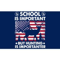 School Is Important But Hunting Is Importanter Funny Hunting Bumper Sticker