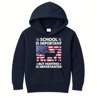 School Is Important But Hunting Is Importanter Funny Hunting Kids Hoodie