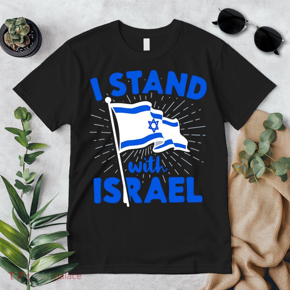 Support Israel I Stand With Israel Israeli Flag Premium T-Shirt
