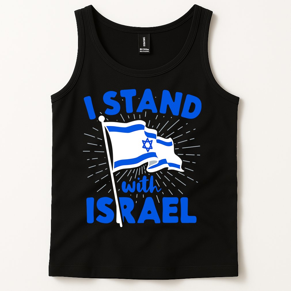 Support Israel I Stand With Israel Israeli Flag Tank Top