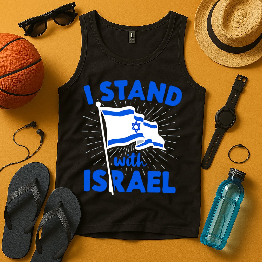 Support Israel I Stand With Israel Israeli Flag Tank Top