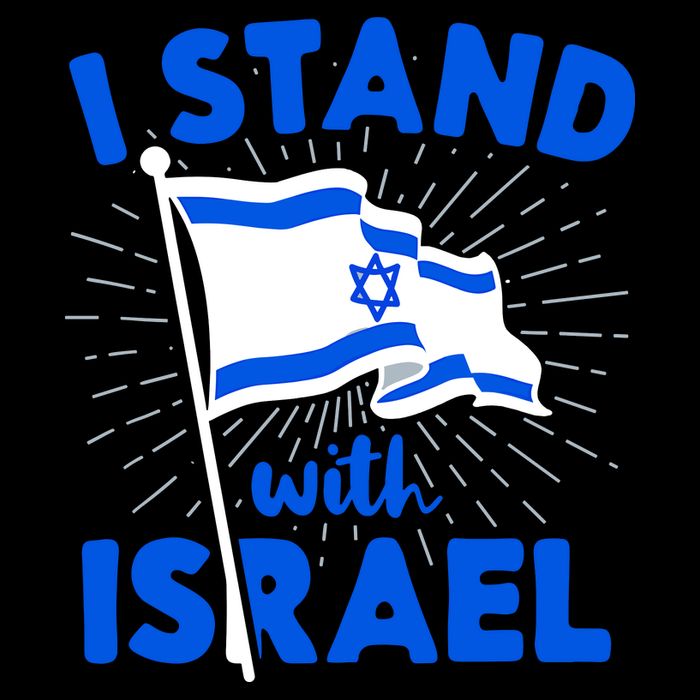 Support Israel I Stand With Israel Israeli Flag Cropped Pullover Crew