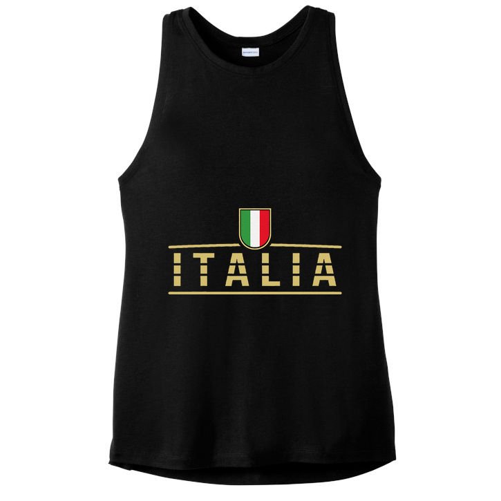 Soccer Italia Italian Flag Italy Ladies PosiCharge Tri-Blend Wicking Tank