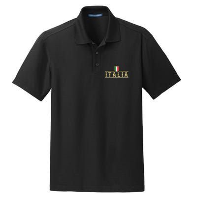 Soccer Italia Italian Flag Italy Dry Zone Grid Polo
