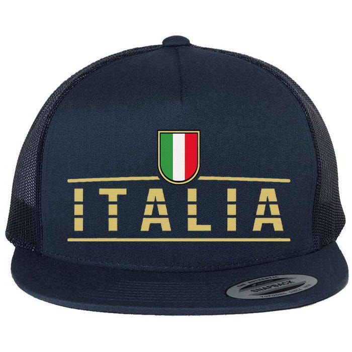 Soccer Italia Italian Flag Italy Flat Bill Trucker Hat