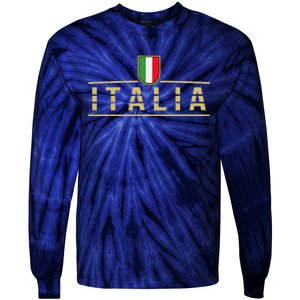 Soccer Italia Italian Flag Italy Tie-Dye Long Sleeve Shirt