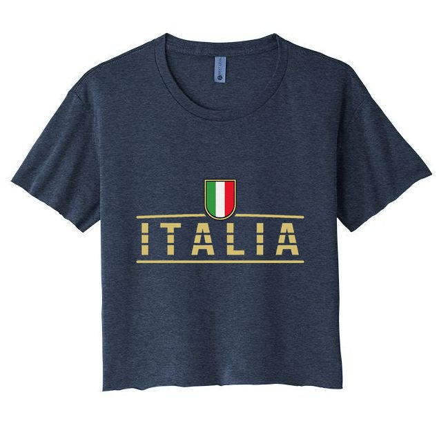 Soccer Italia Italian Flag Italy Crop Top