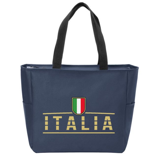 Soccer Italia Italian Flag Italy Zip Tote Bag