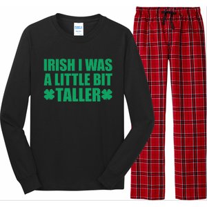 Shamrocks Irish I Was A Little Bit Taller St Patricks Day Long Sleeve Pajama Set