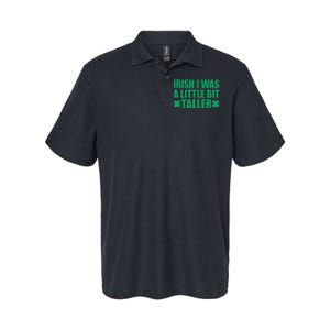 Shamrocks Irish I Was A Little Bit Taller St Patricks Day Softstyle Adult Sport Polo