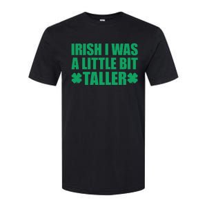 Shamrocks Irish I Was A Little Bit Taller St Patricks Day Softstyle CVC T-Shirt