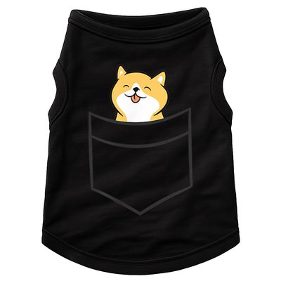 Shiba Inu In A Pocket Cute Pocket Shiba Inu Doggie Tank
