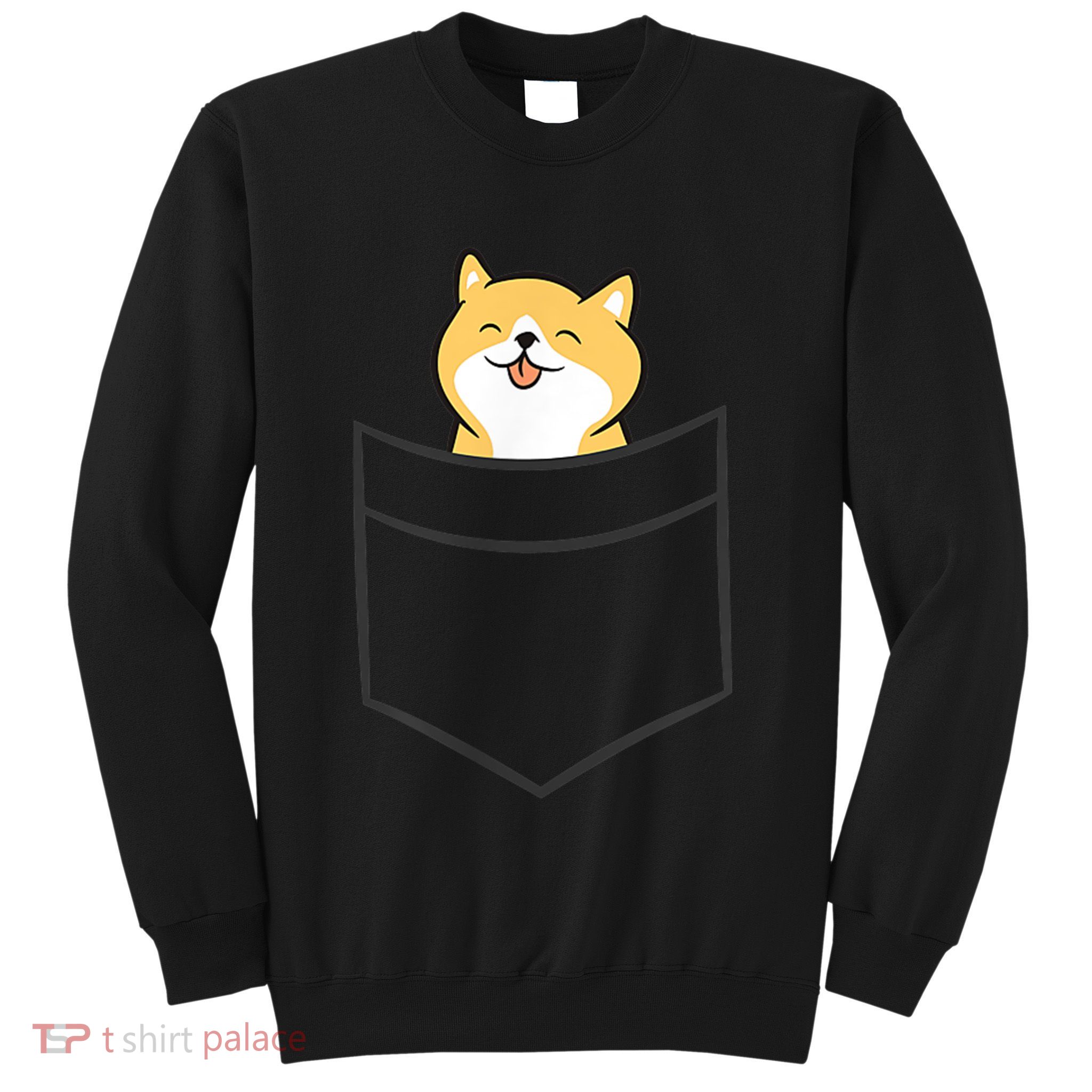Shiba Inu In A Pocket Cute Pocket Shiba Inu Sweatshirt