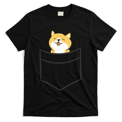 Shiba Inu In A Pocket Cute Pocket Shiba Inu T-Shirt