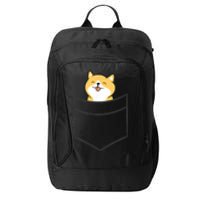 Shiba Inu In A Pocket Cute Pocket Shiba Inu City Backpack