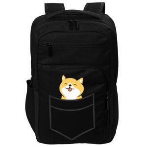 Shiba Inu In A Pocket Cute Pocket Shiba Inu Impact Tech Backpack