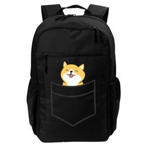 Shiba Inu In A Pocket Cute Pocket Shiba Inu Daily Commute Backpack