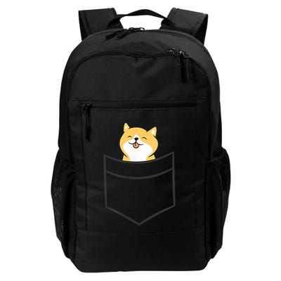 Shiba Inu In A Pocket Cute Pocket Shiba Inu Backpack