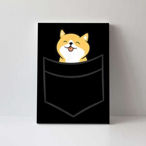 Shiba Inu In A Pocket Cute Pocket Shiba Inu Canvas