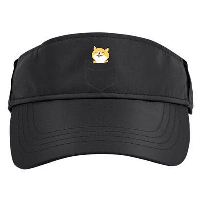 Shiba Inu In A Pocket Cute Pocket Shiba Inu Adult Drive Performance Visor