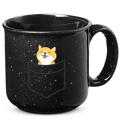 Shiba Inu In A Pocket Cute Pocket Shiba Inu 15oz Campfire Ceramic Mug