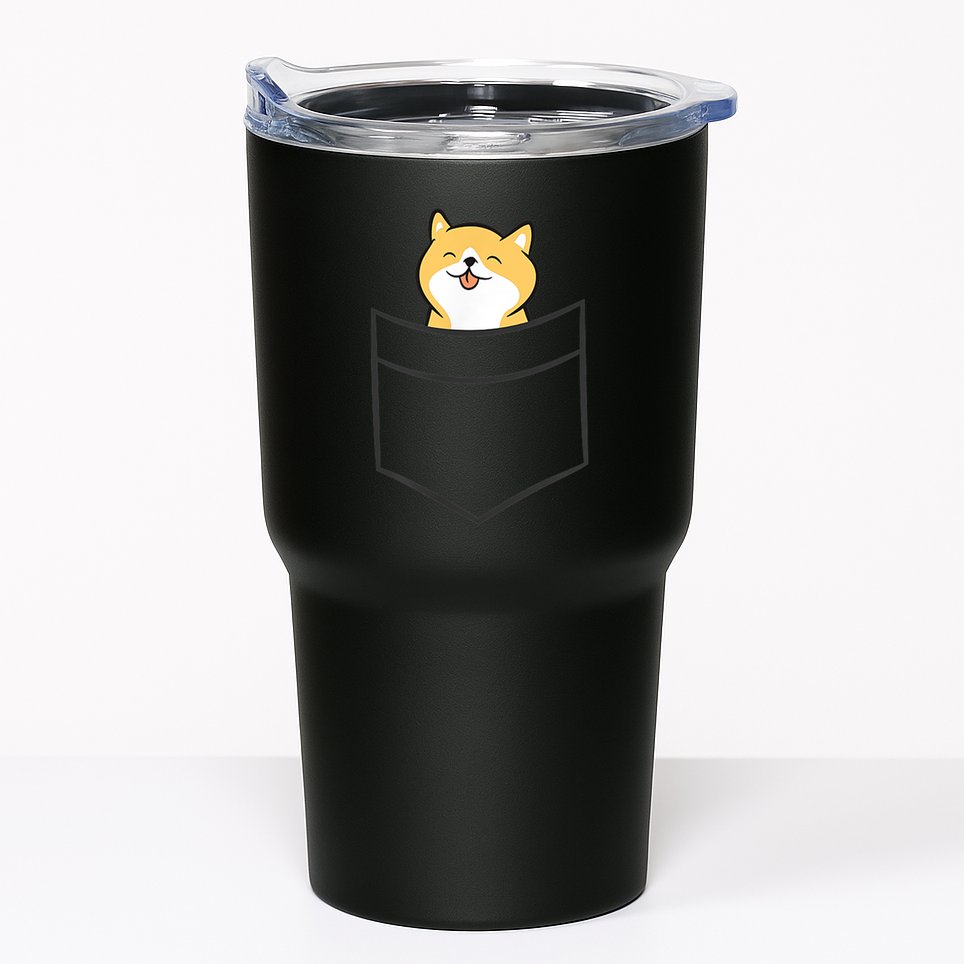 Shiba Inu In A Pocket Cute Pocket Shiba Inu Tumbler