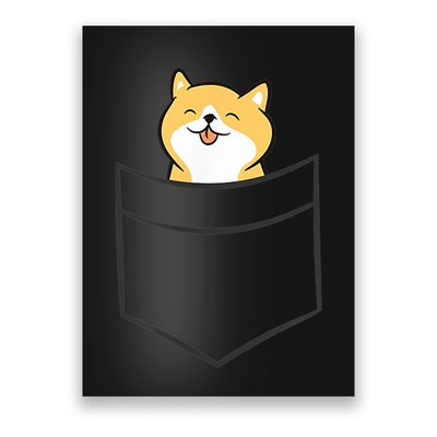 Shiba Inu In A Pocket Cute Pocket Shiba Inu Poster